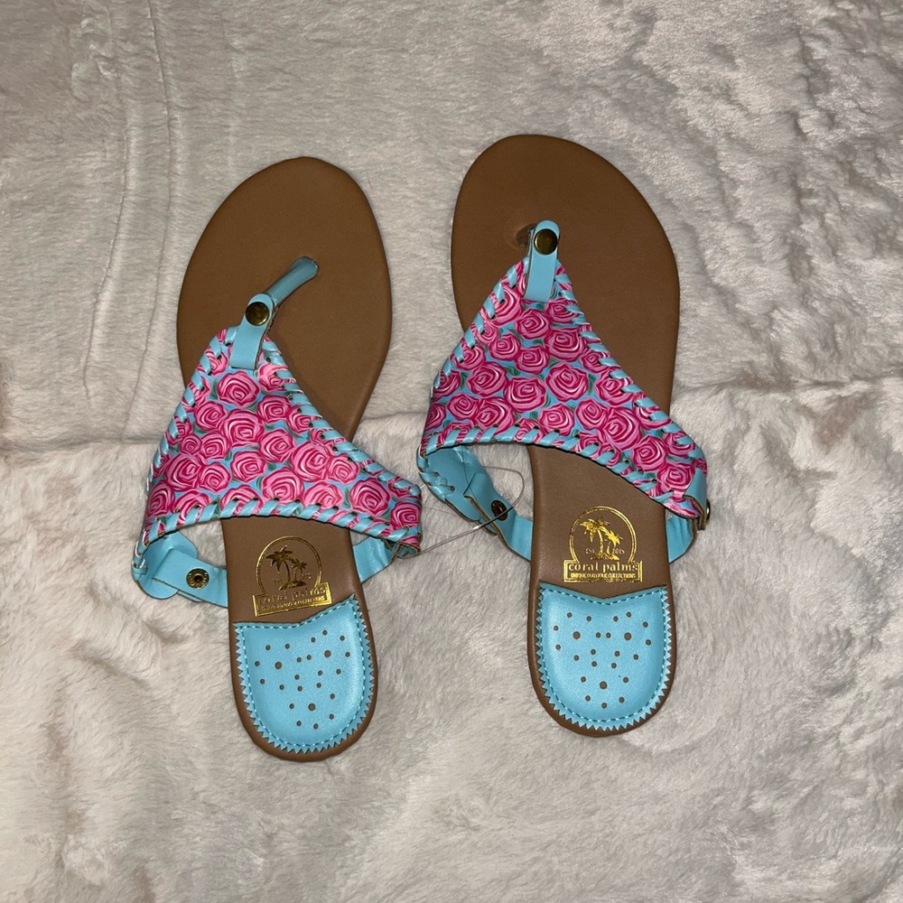 Lilly Pulitzer inspired sandals size 8
